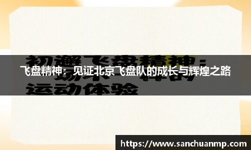 飞盘精神：见证北京飞盘队的成长与辉煌之路